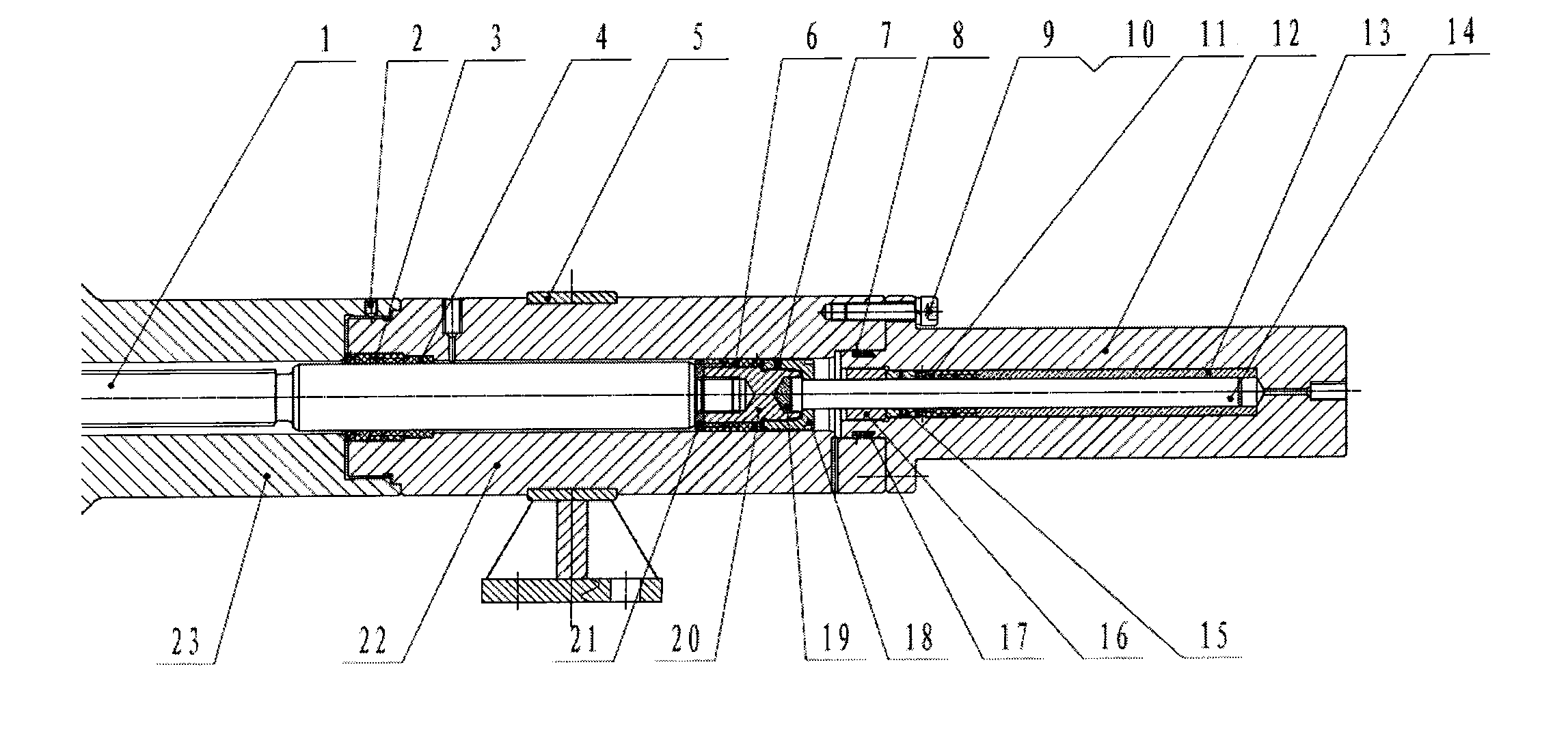 Backpressure balanced type liquid high pressure regulation device