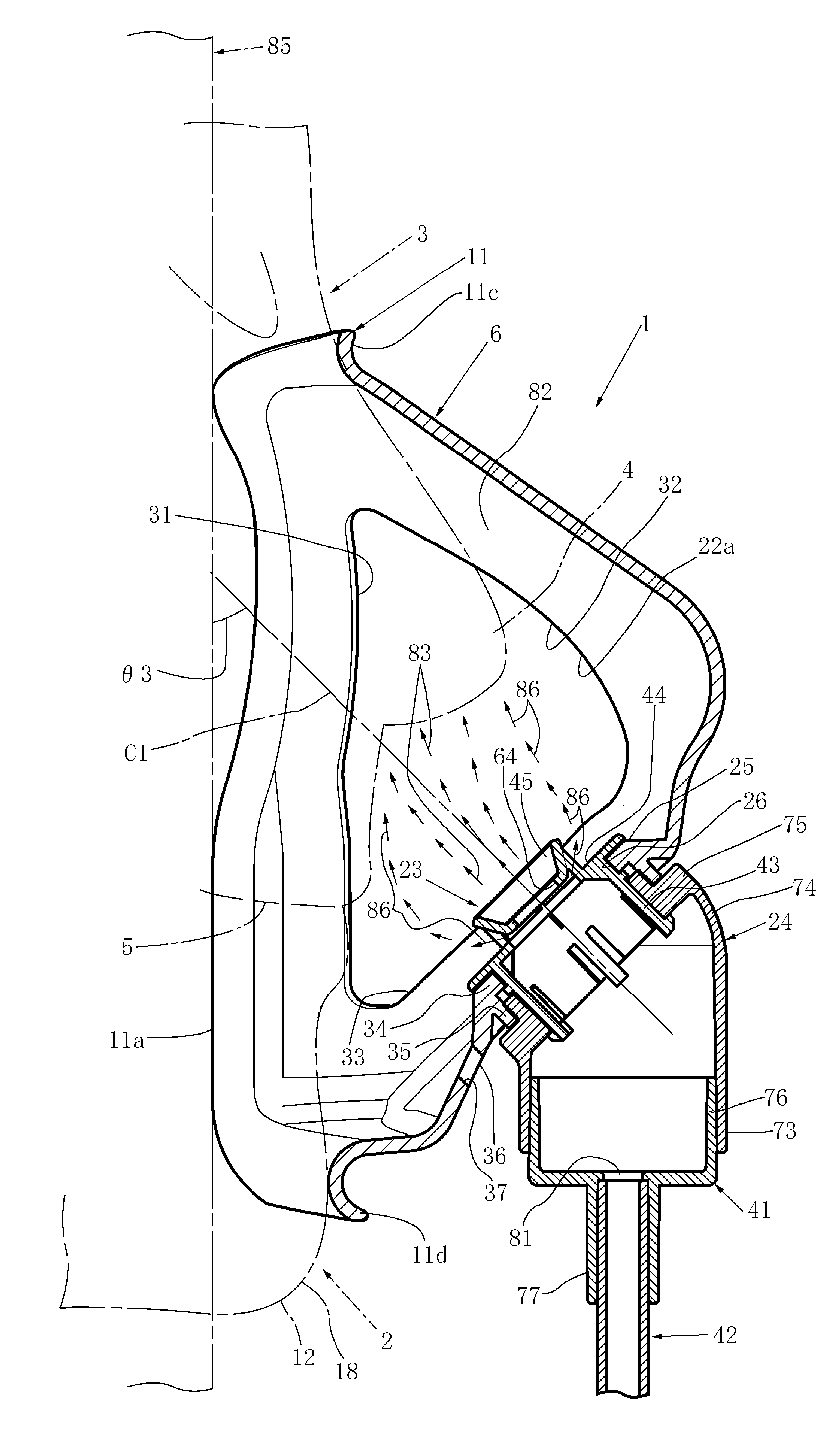 Gas supply mask apparatus