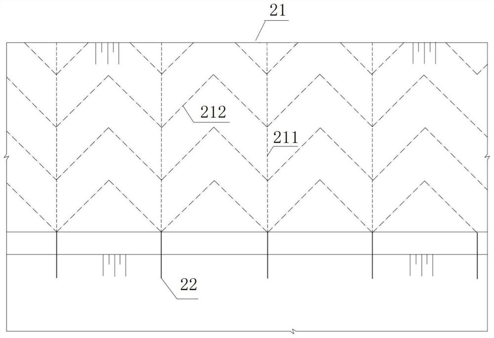 External-separation and internal-discharge type weak expansive soil surface slope treatment device and construction method thereof