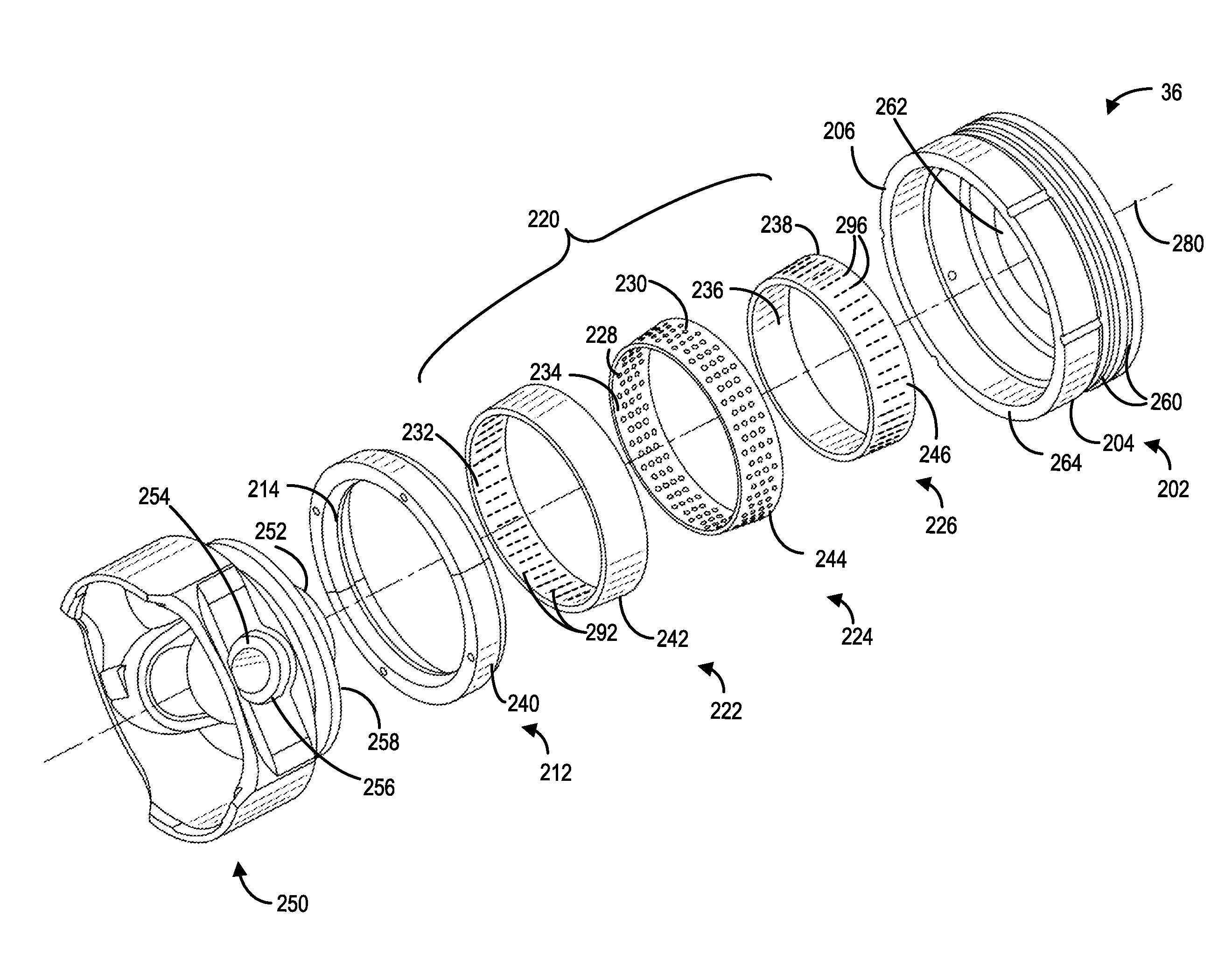 Hoop spring in a pressure reactive piston