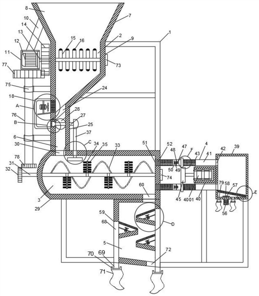 Rice bran screening device for rice processing and its working method