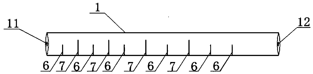 Pressure-reducing flow-stabilizing device applied to engineering investigation pump-in test and construction method of device