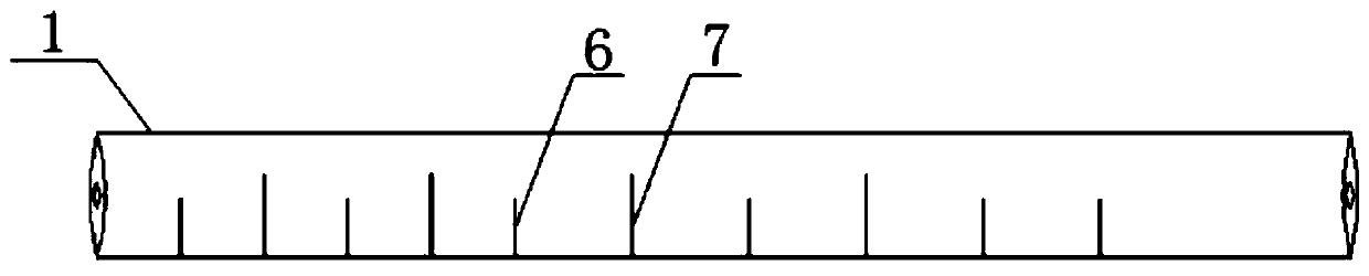 Pressure-reducing flow-stabilizing device applied to engineering investigation pump-in test and construction method of device