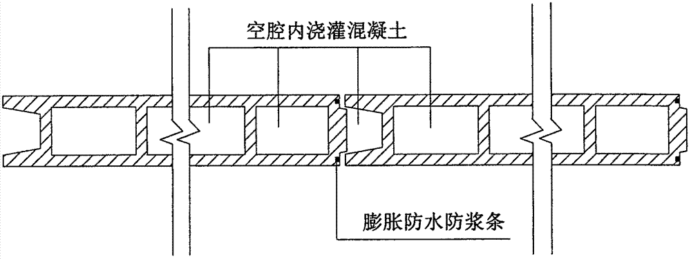 Thin wall prefabricated superposed concrete underground continuous wall