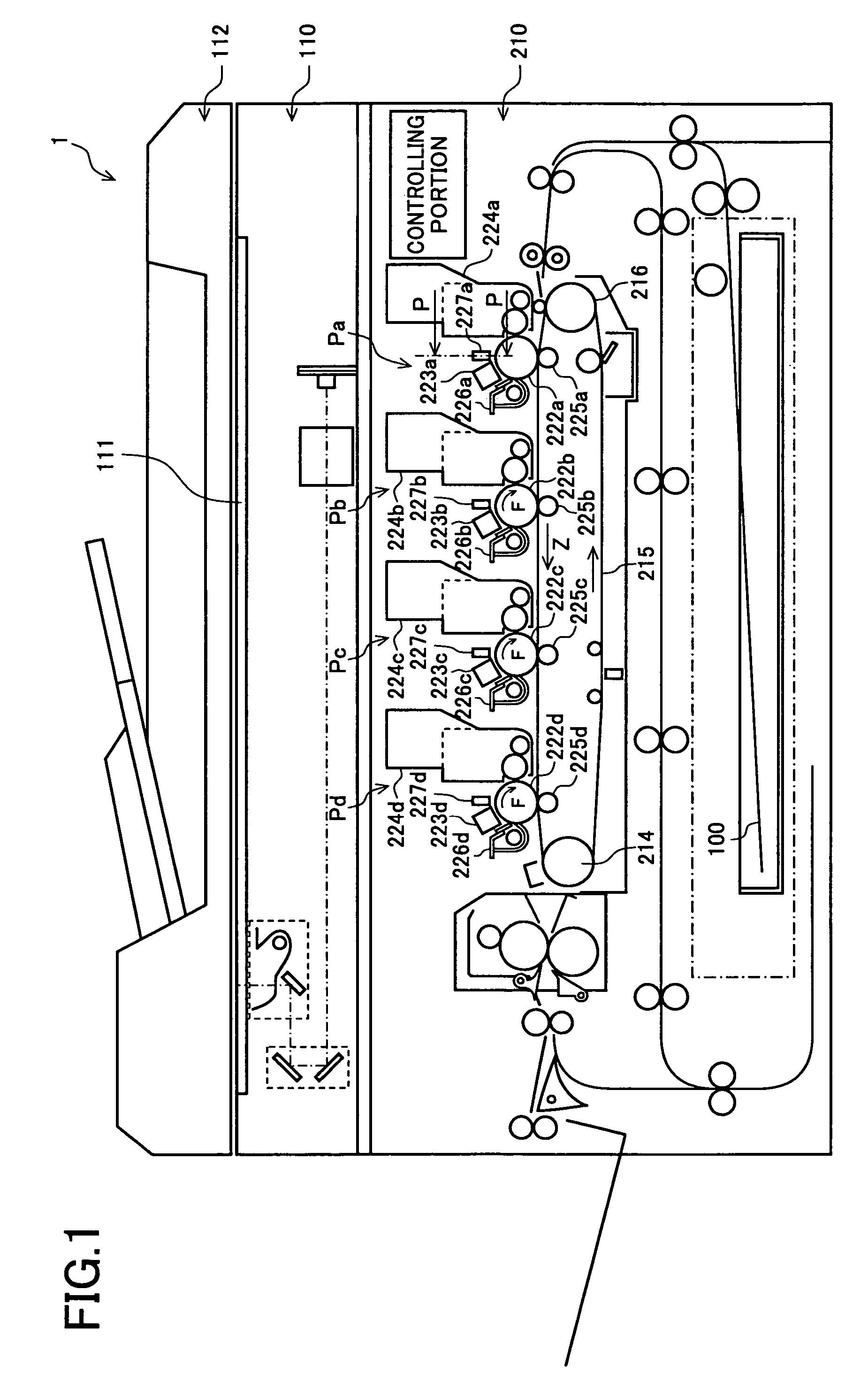 Image forming apparatus and method for adjusting the interval between a write head and a photoreceptor