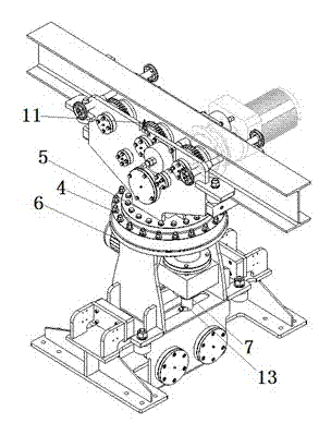 Track changing control system for inspection vehicle and control method