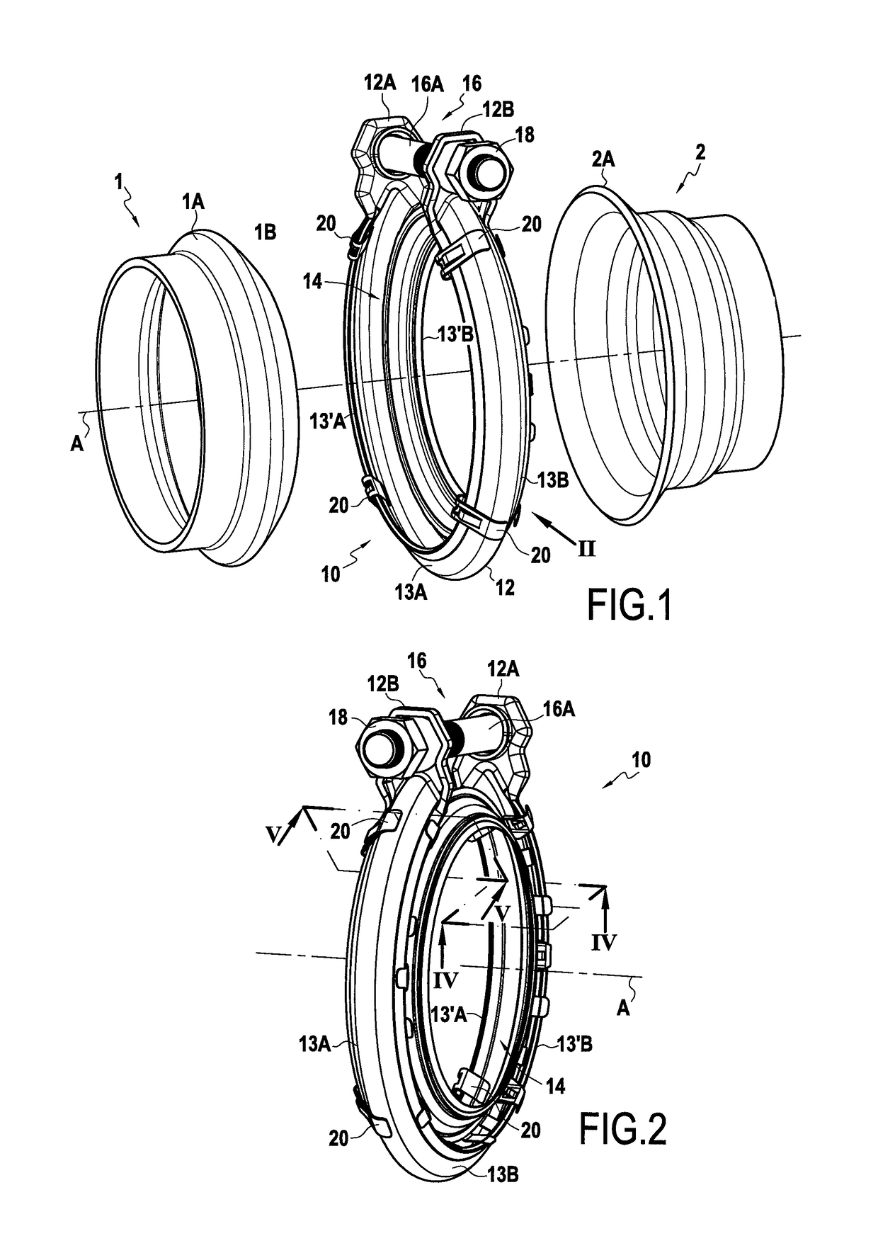 Clamping system comprising a collar and individual pre-attachment clips