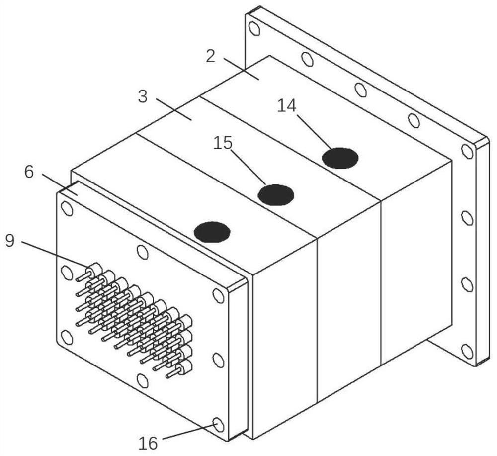 Modularized multi-cable via hole insulation sealing structure based on pressure compensation