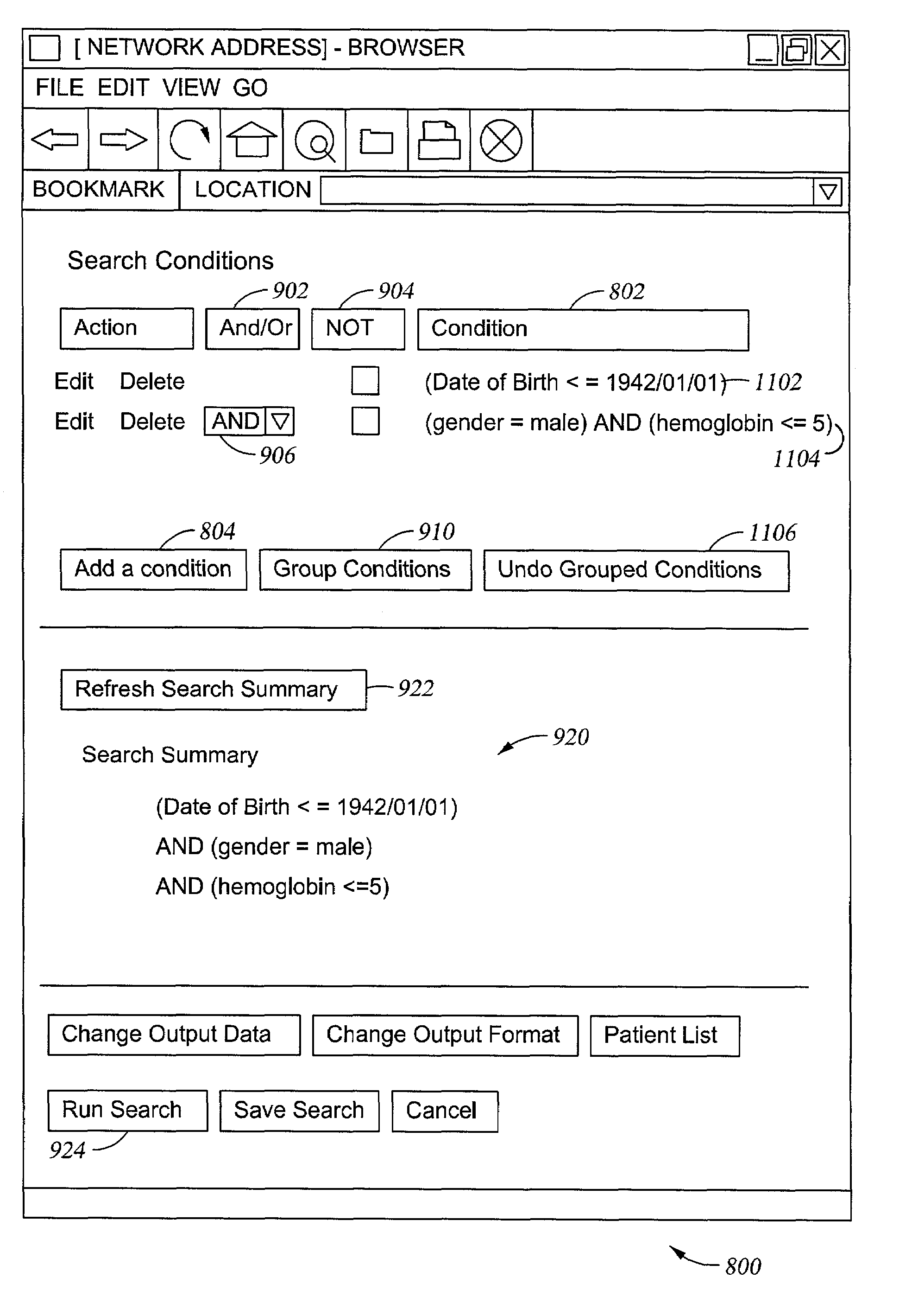 Graphical user interface to build event-based dynamic searches or queries using event profiles