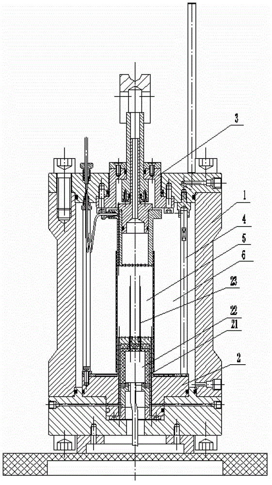 High pressure triaxial pressure chamber with multiple measuring cells