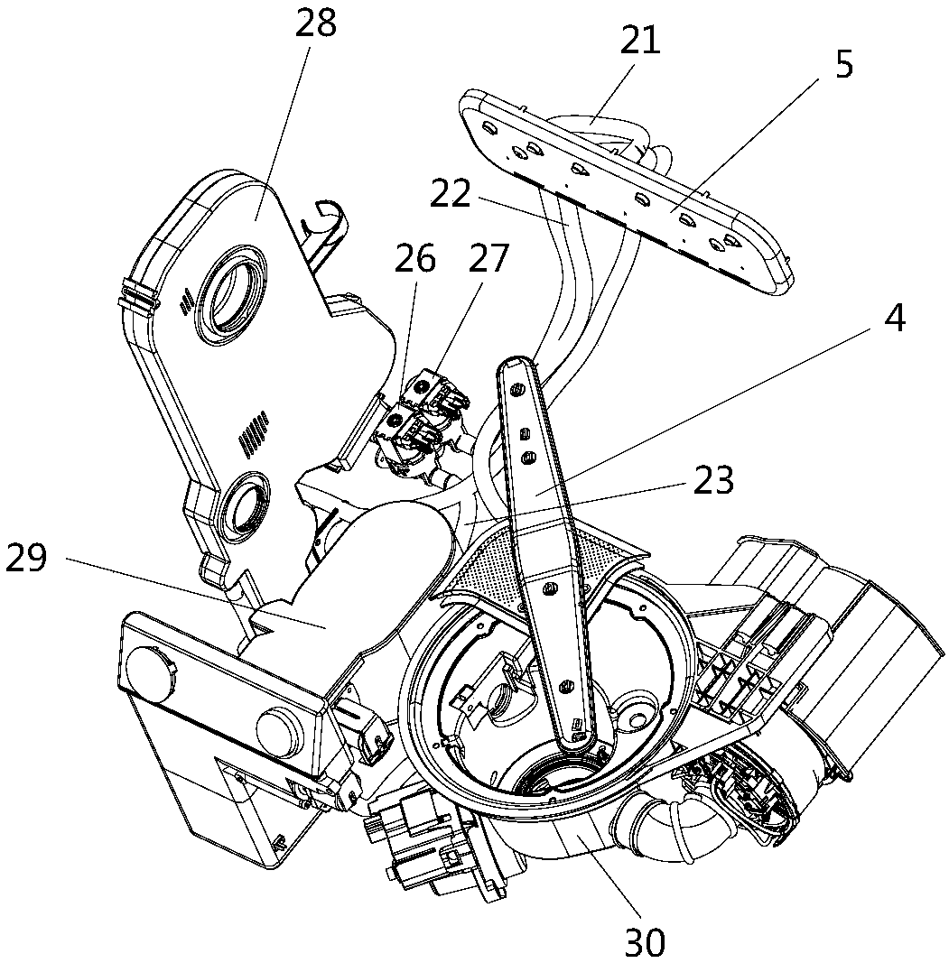 Spraying system for sink dishwasher and sink dishwasher with spraying system