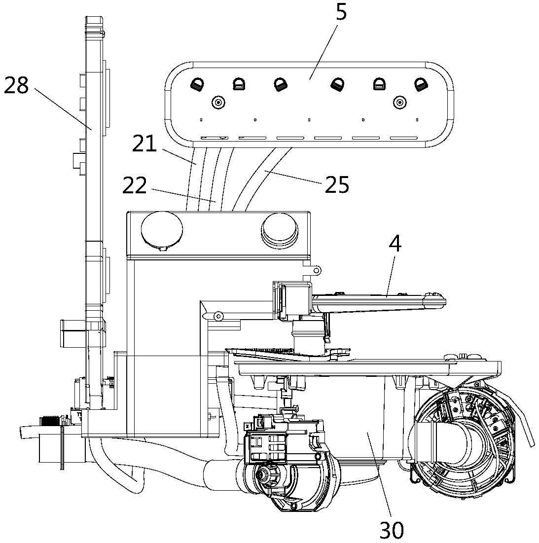 Spraying system for sink dishwasher and sink dishwasher with spraying system