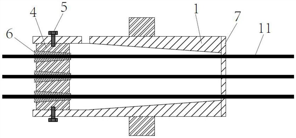 A combined anchor for fiber-reinforced composite cable and its preparation method