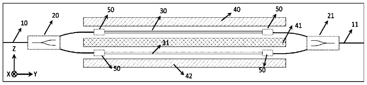 Folding silicon-lithium niobate hybrid integrated electro-optic modulator and preparation method thereof