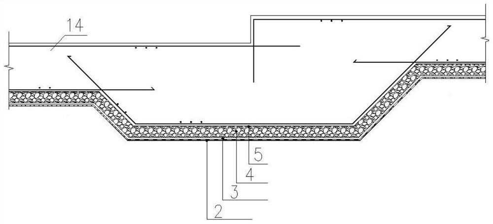 Self-flowing drainage pressure-limiting anti-floating structure and construction method