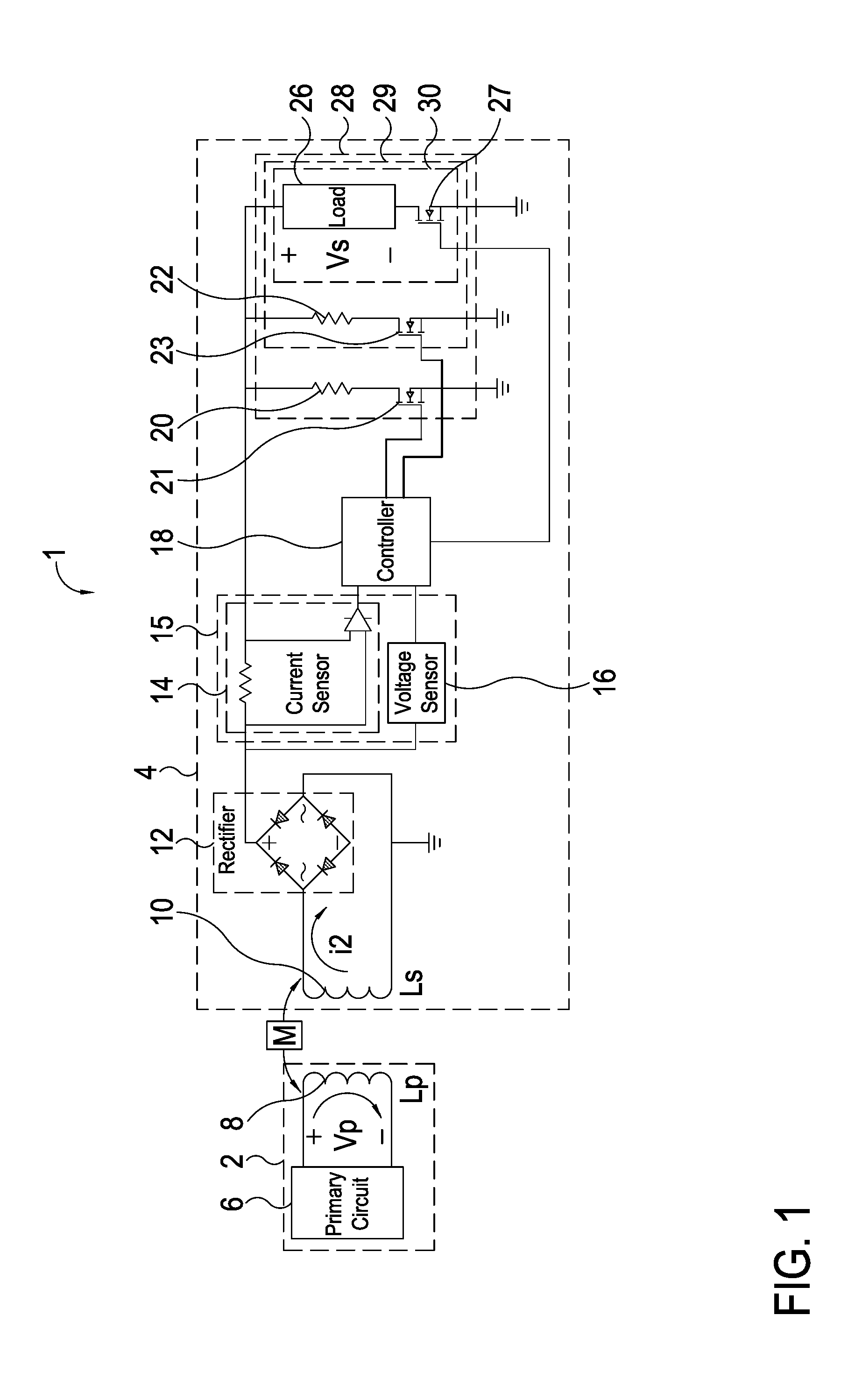 Communication across an inductive link with a dynamic load