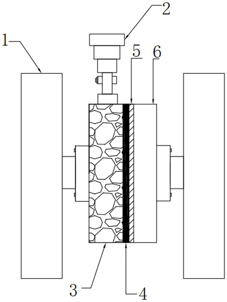 Large horizontal force shear test device and test method for airport pavement seal