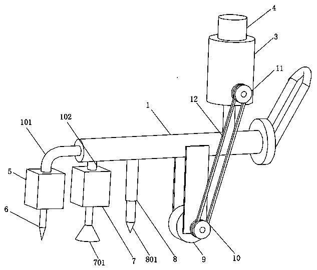 Portable efficient building asphalt road maintenance crack repairing gun