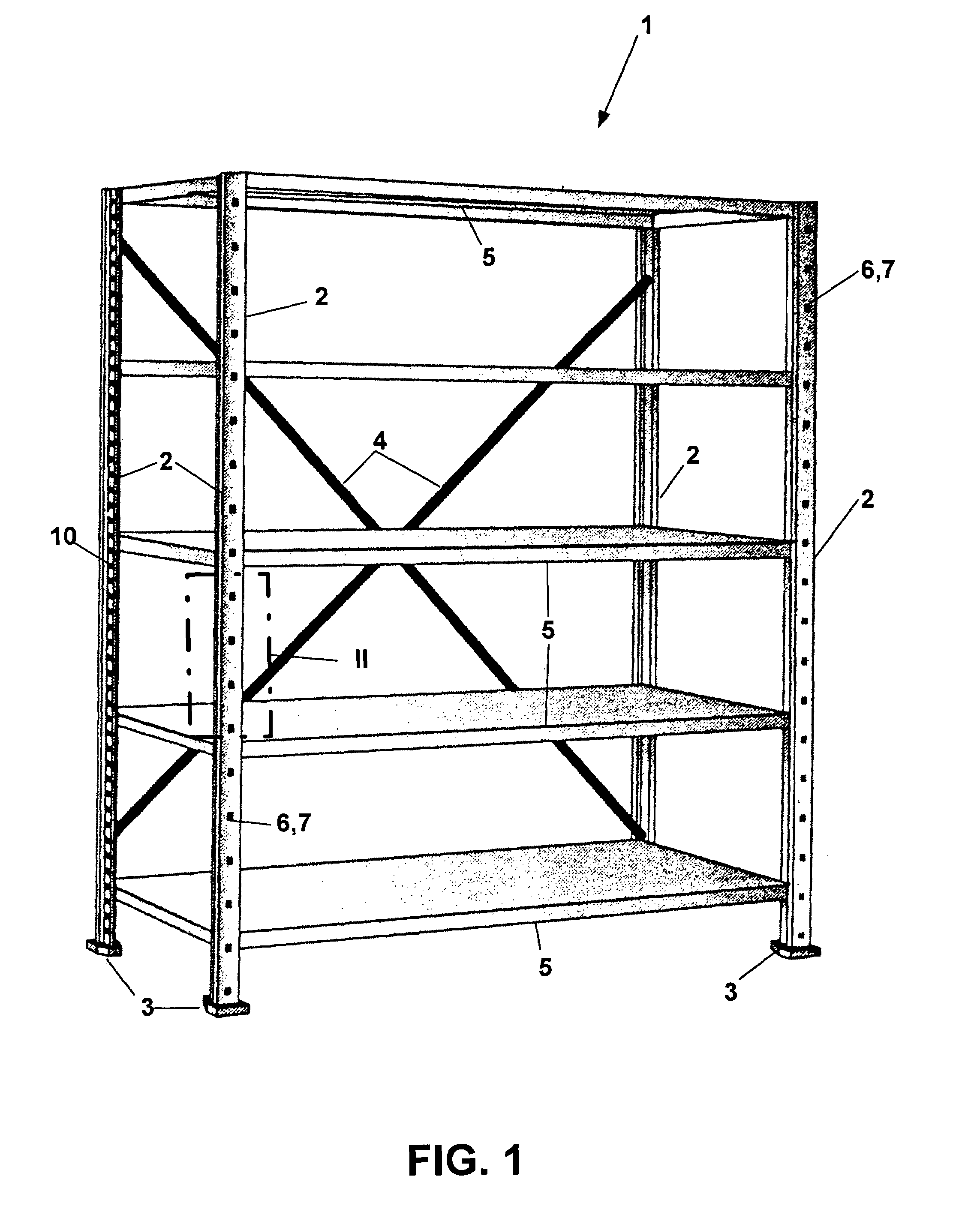 Shelf system for storage and filing of objects