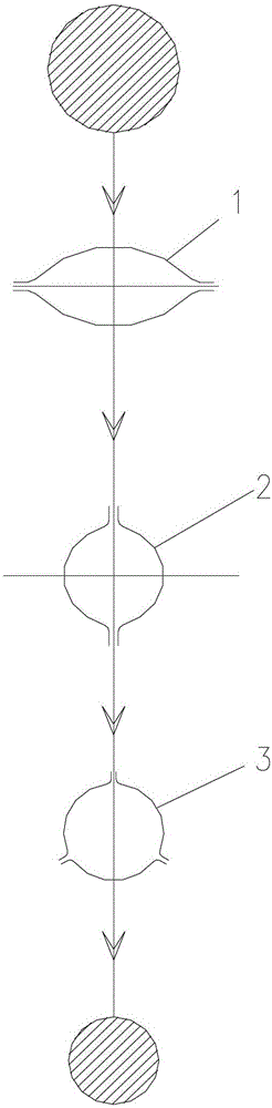 Rolling process of high-speed wire combined type final forming unit with few stands