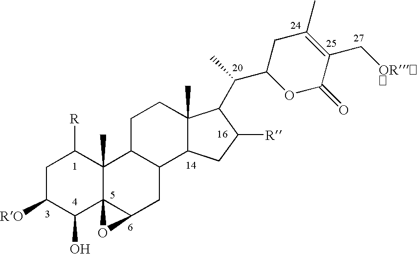 Cyclooxygenase-2 inhibitory withanolide compositions and method