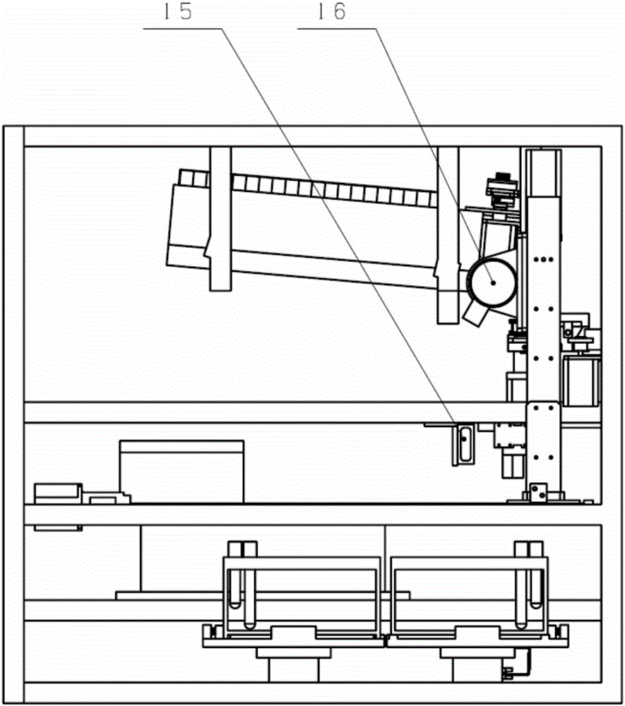 Automatic test tube code spraying device