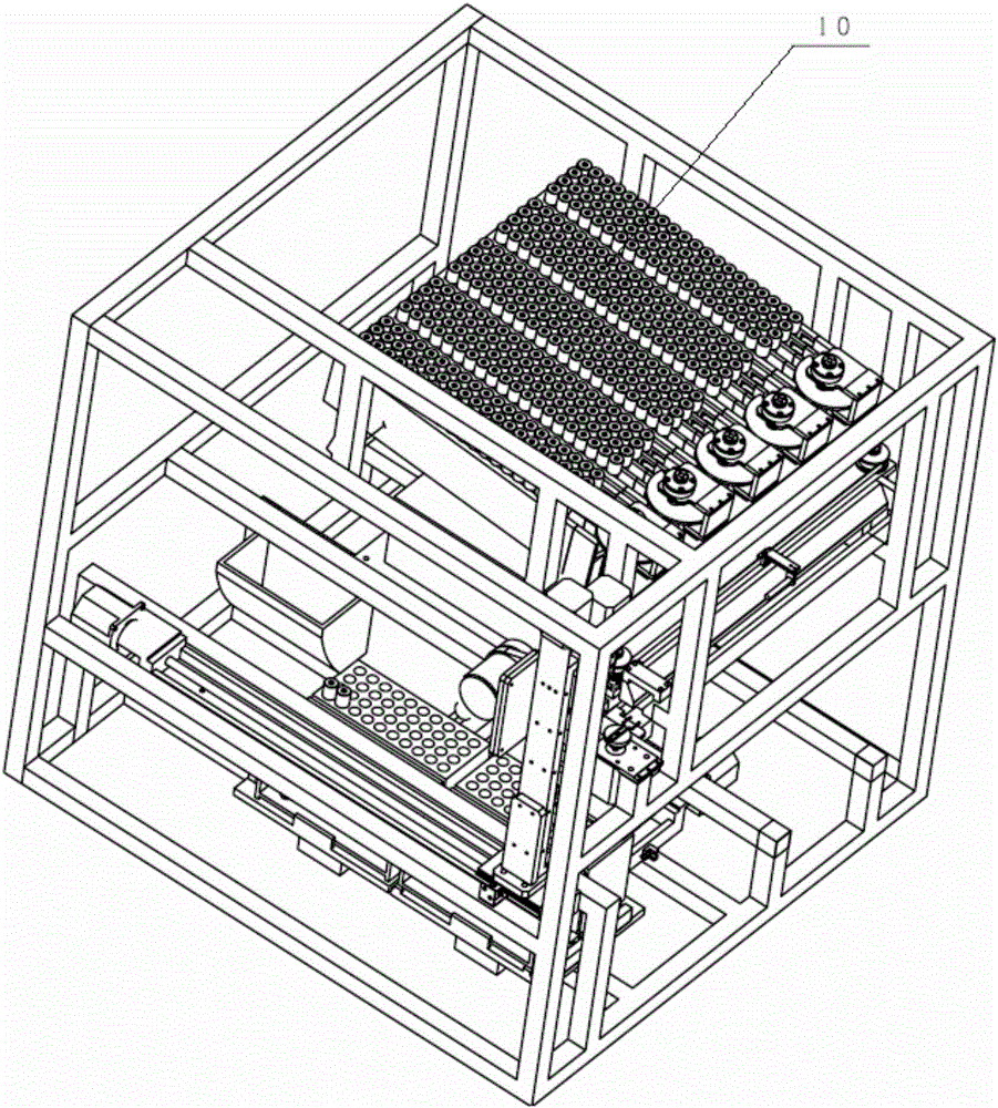 Automatic test tube code spraying device