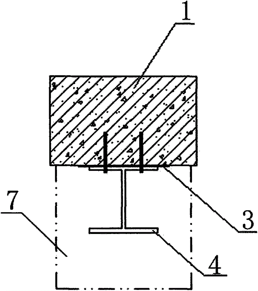 A construction method for reinforced beams with carbon fiber cloth and steel components