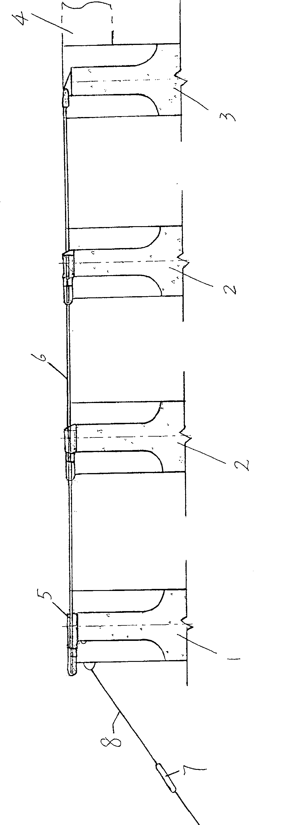 Stress self-balancing and deviation rectification equipment for column system in use for push constructing bridge floor structure