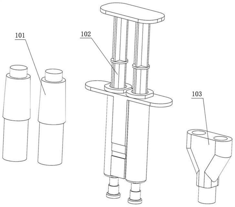 Novel multi-component medical adhesive spraying device