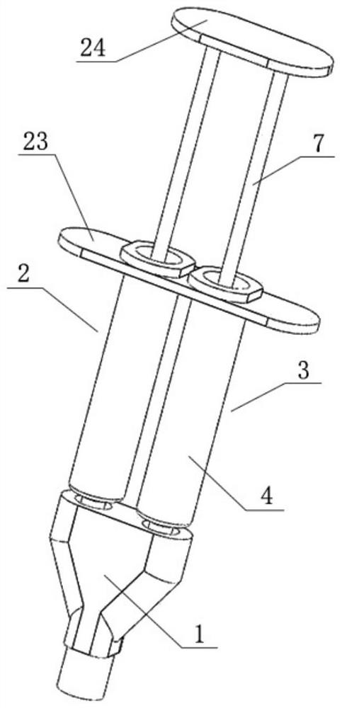 Novel multi-component medical adhesive spraying device