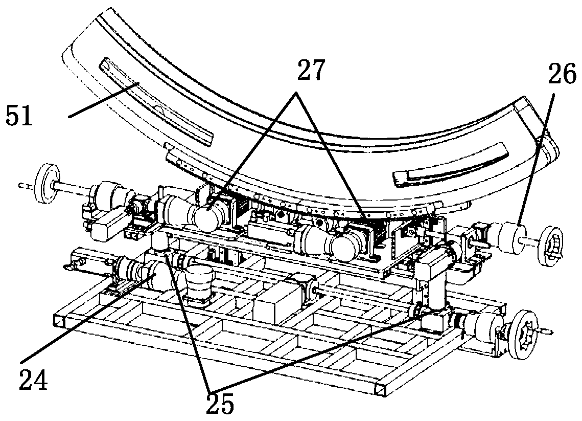 A trackless automatic transfer docking platform