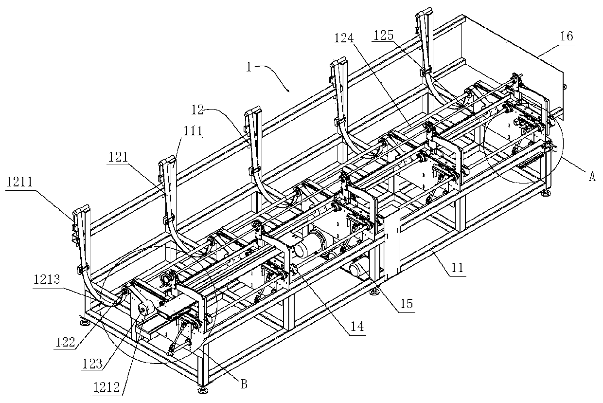 Feeding machine and pipe cutting production line adopting feeding machine