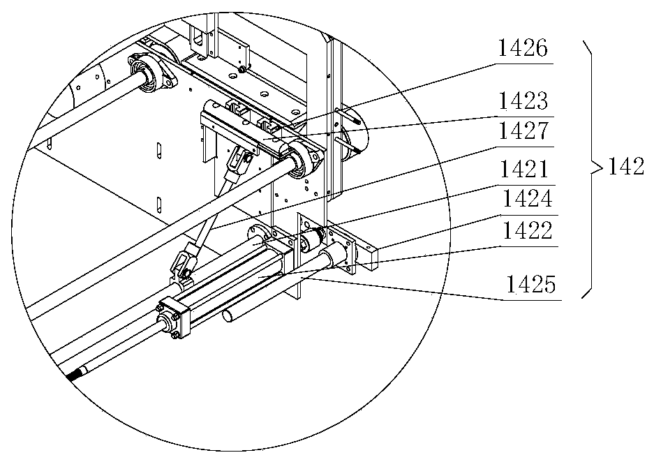 Feeding machine and pipe cutting production line adopting feeding machine