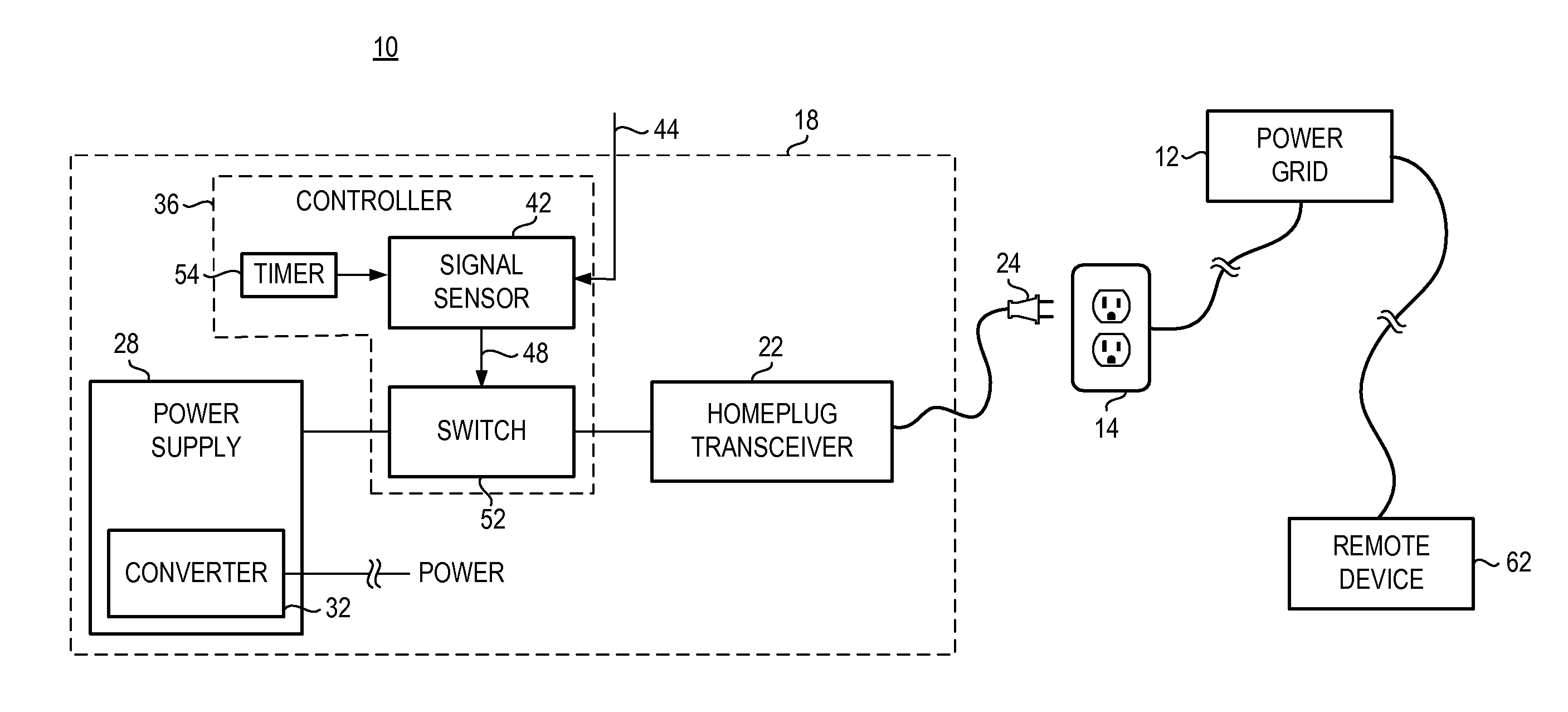 Apparatus and method for providing operative power to powerline-network device