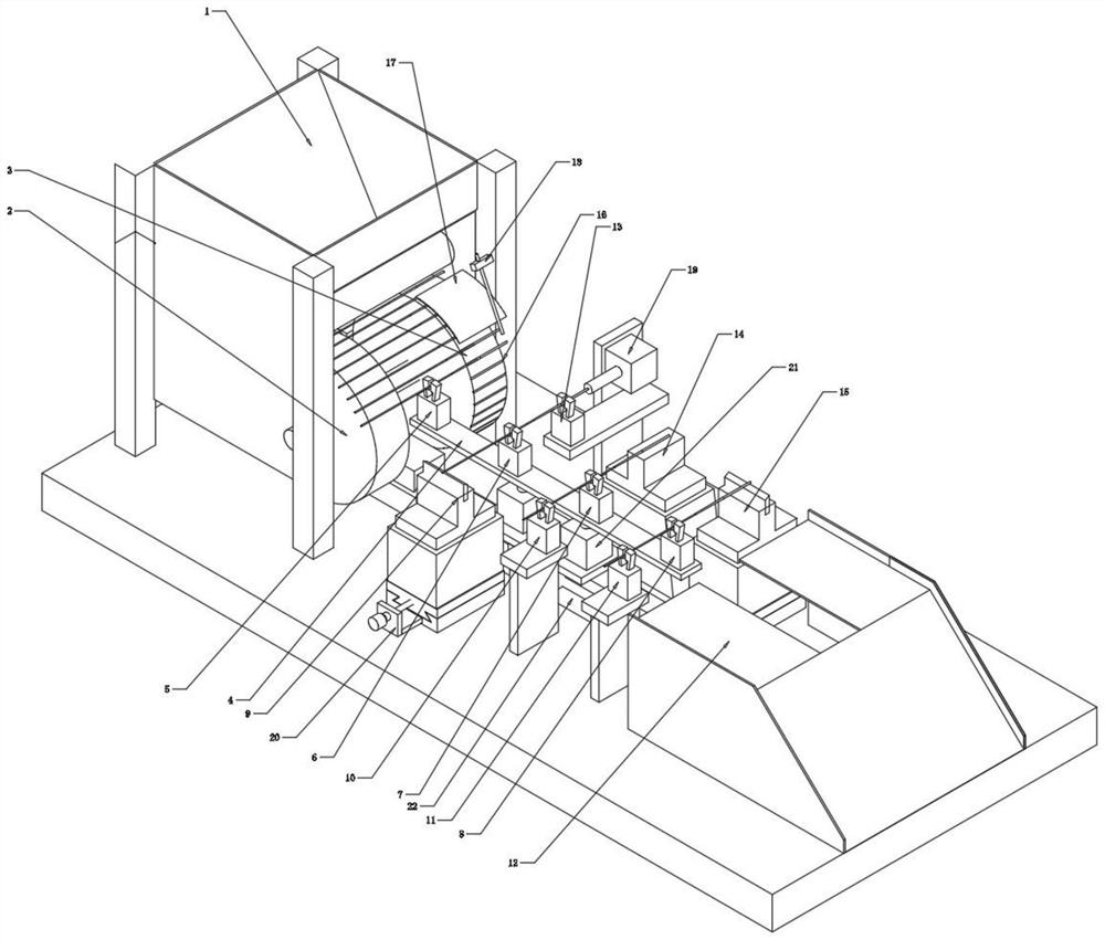 Rotating disc type feeding machining mechanism