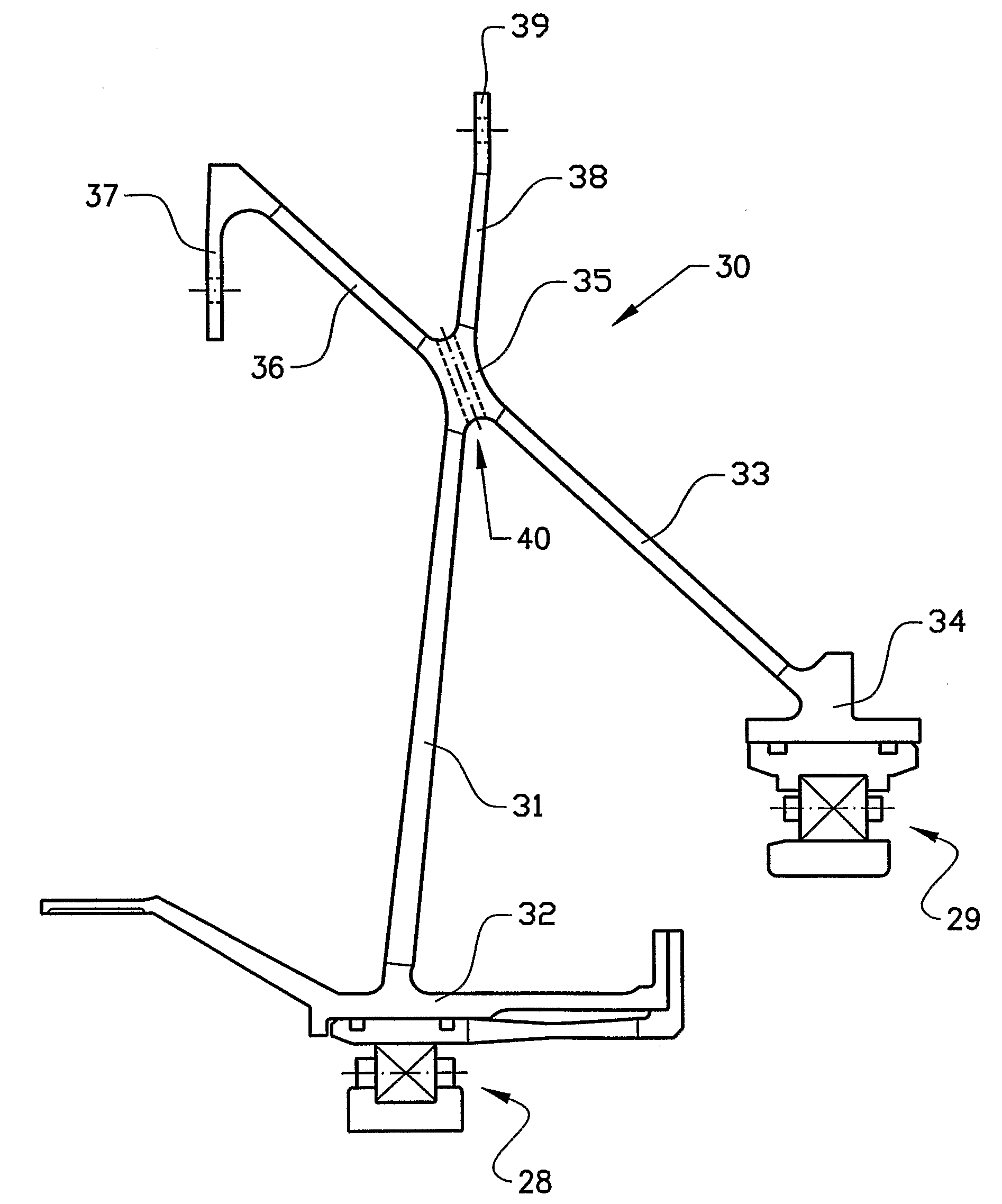 Bearing support structure and a gas turbine engine comprising the bearing support structure