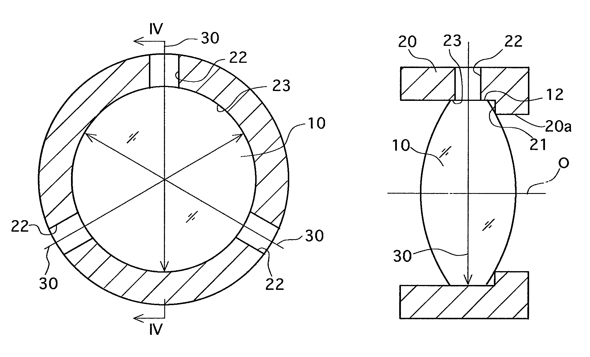 Fixing method for resin lens