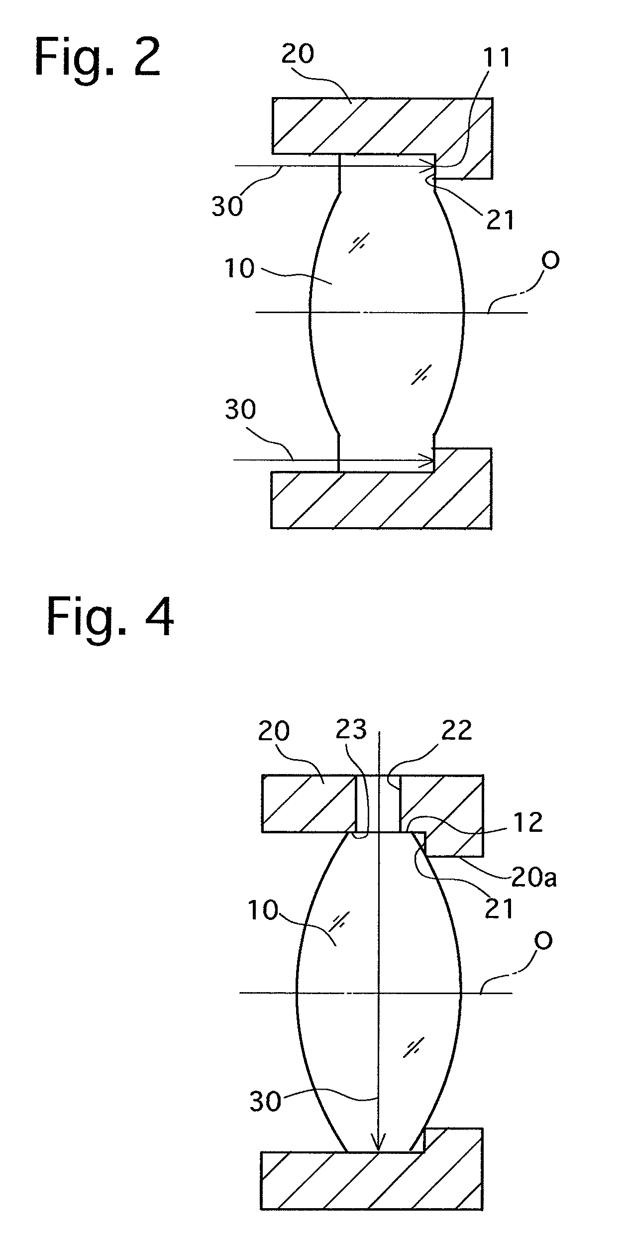 Fixing method for resin lens