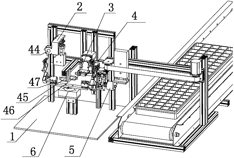 Adjustable oblique-type vegetable grafting device and realization method thereof