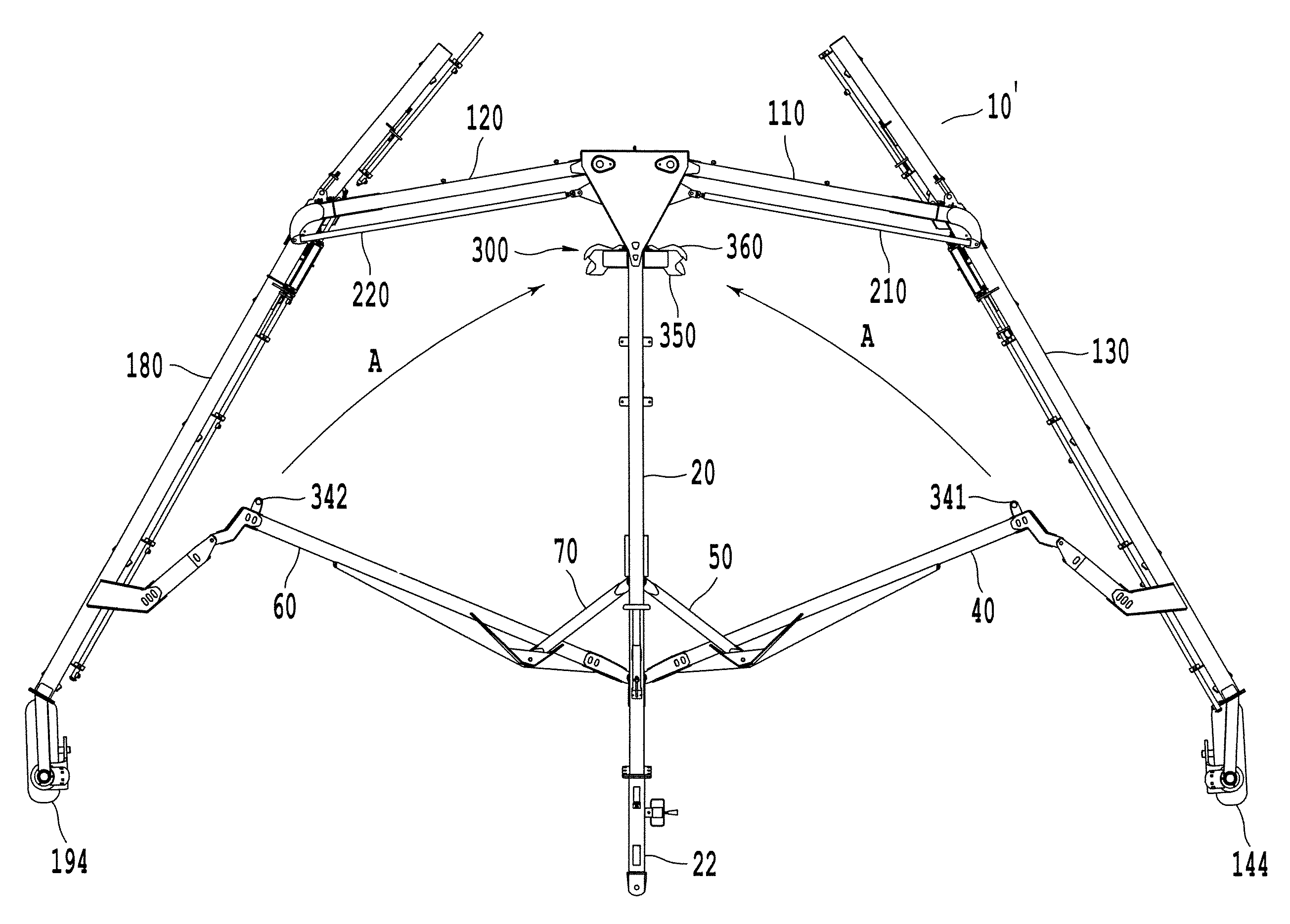 Bifold transport lock