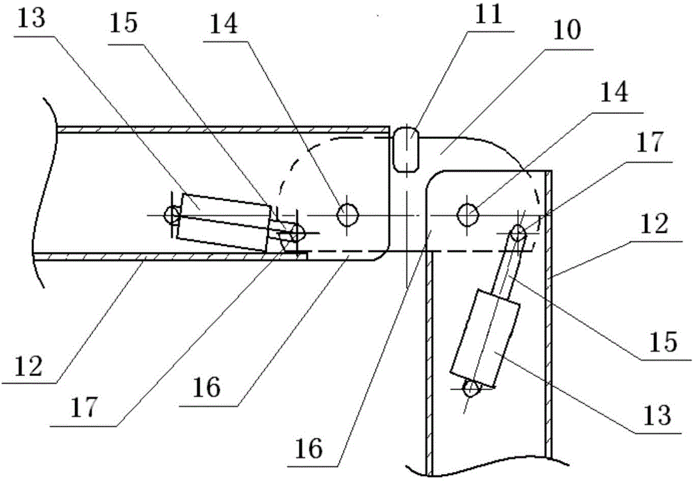 Connection part for folding table surface and hidden type folding table