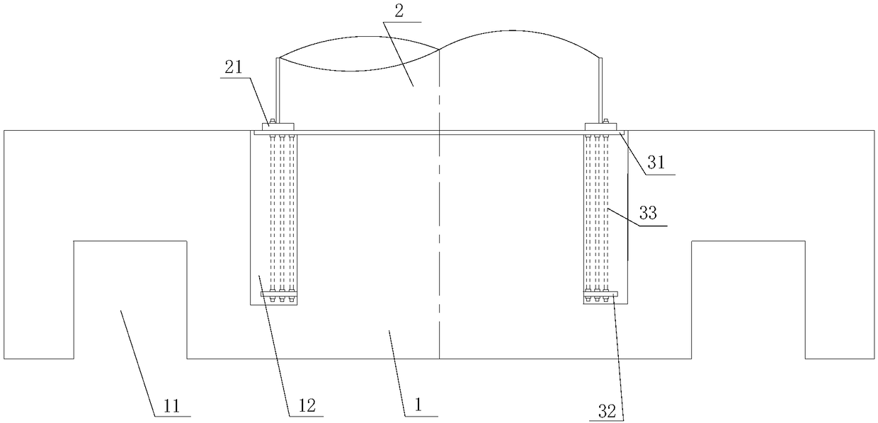 Offshore wind power fabricated type bearing table foundation and construction method thereof