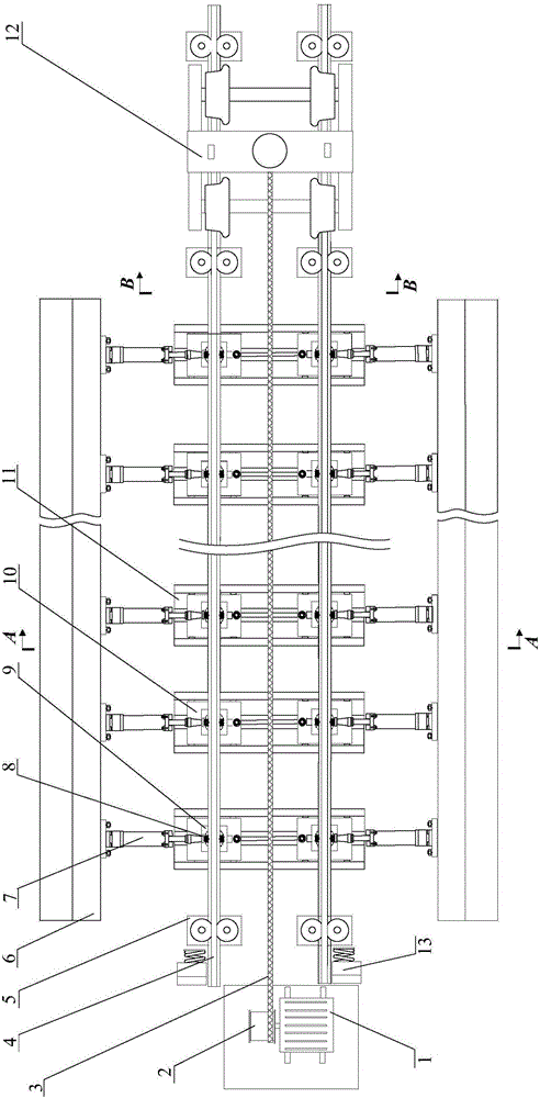 Geometric unevenness dynamic characteristic testing table of railway track