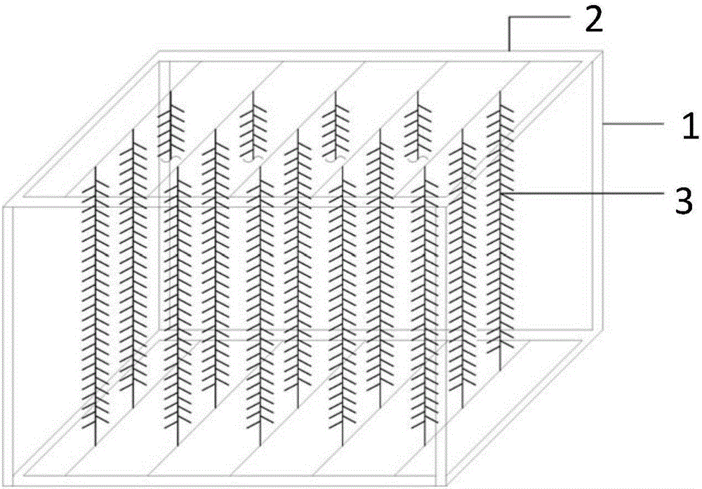 High-efficiency hydrophilic biological stuffing and device applied to sewage treatment