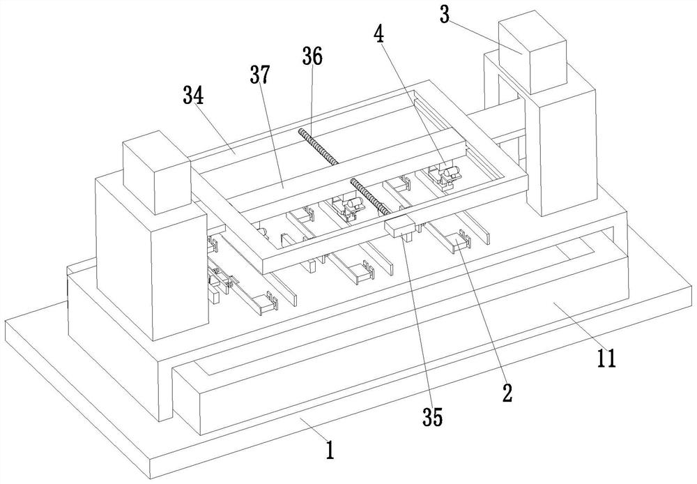 A glass shower room mobile guide rail processing equipment