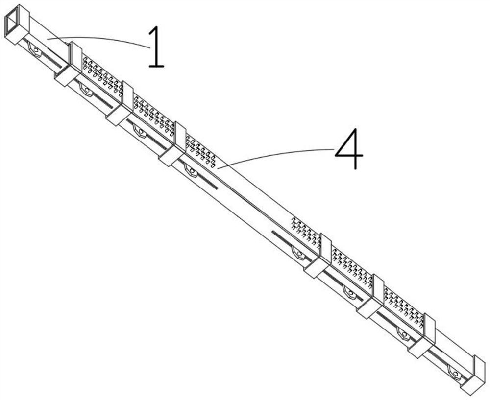 Stepless-adjustment telescopic hoisting distribution beam device