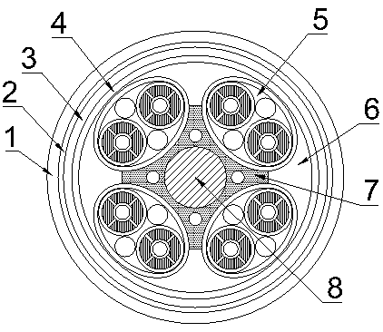 High-strength strong-weak-electricity compound cable