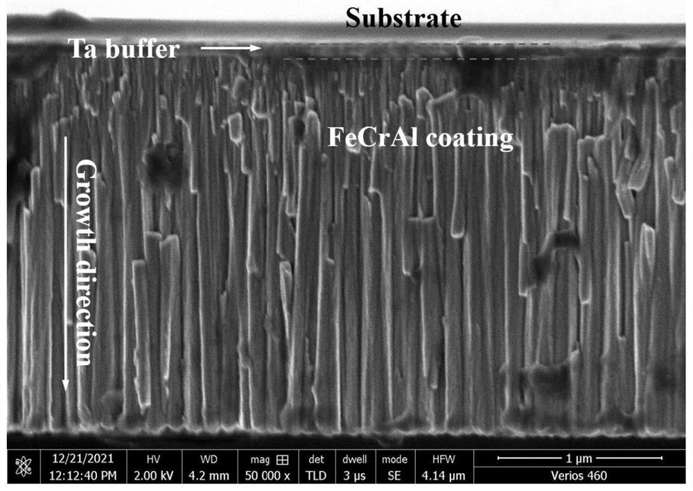 FeCrAl/Ta alloy coating and preparation method thereof