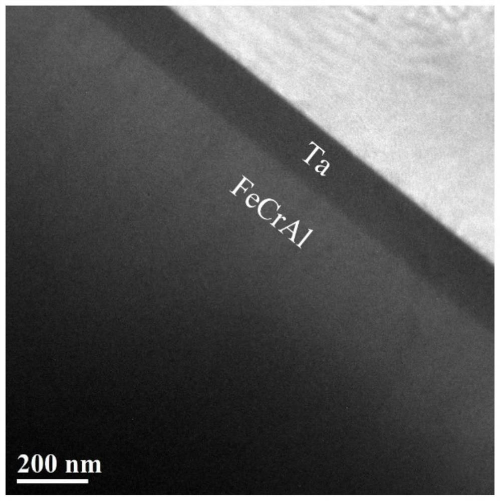 FeCrAl/Ta alloy coating and preparation method thereof